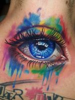 #eye #eyetattoo #watercolortattoo #realism #realistic #colortattoo @ilaria_carta 