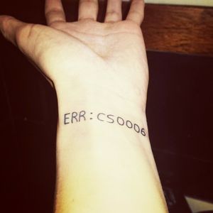My first tattoo:For all non-csharp-programmers, this is an error code for when there is a component(s) missing from your application and so it can't run. The reason I got this is because I have a very rare malformation on my brain which is essentially a big hole in my brain. This just represents me coming to terms with it and just being grateful for the "functionality" I still have#wristattoo #text #texttattoo #motivation 