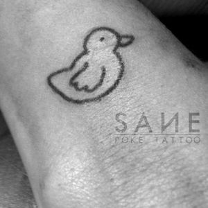 Bath Duck poke tattoo