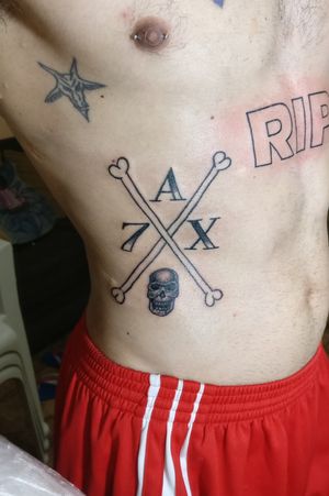 Tattoos do meu chapa Fabim, feita há uns dias aí... A7X