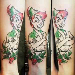 A beautiful Peter Pan tattoo by Makabrotka on Instagram