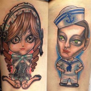 #firtstattoo #parents #Familly #French #leg #Dolls #Marin #Mother #Father #Inkedgirl #Poupee #love