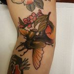 Beetle and peaches for Scott. Email njvtattoo@gmail.com to make a booking or enquiry!