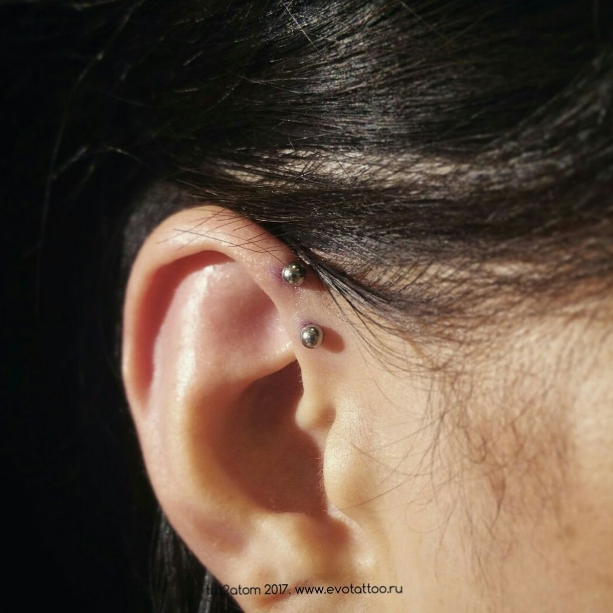 Tattoo uploaded by Вадим • Пирсинг уха - антихеликс. Украшения для ...