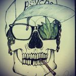 #draw #drawpencil #colours #smoke #weed #smokeweed #tatto #weedtattoo #skull #skulltattoo #skullweed #glasses #hat #rasta