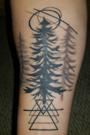 Pacific Northwest geometric twist douglas fur trees by Timothy Edwards 