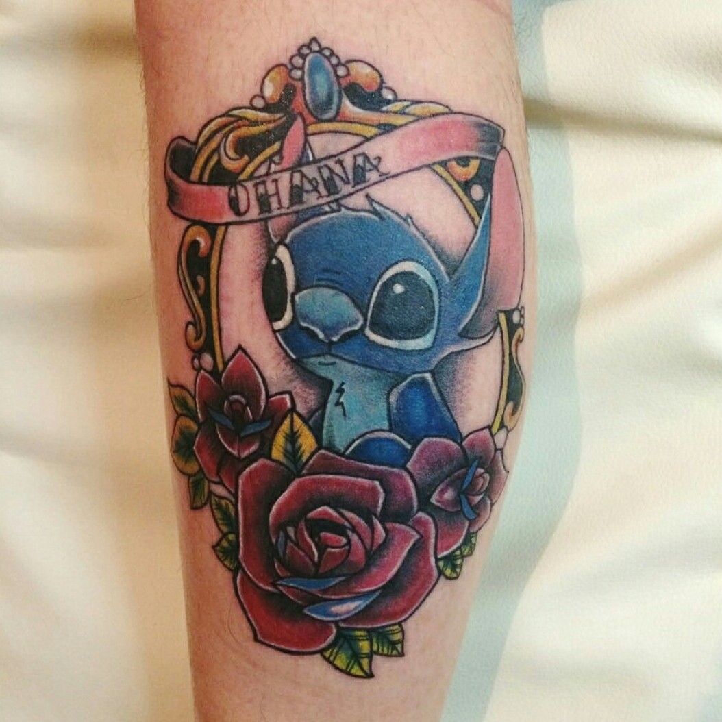 Labtattooshop - Tattoo STITCH #Stitch #disney #flowers