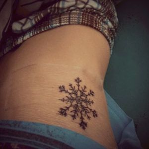 #No'4 #snowflake #Black #winter #smalltattoo