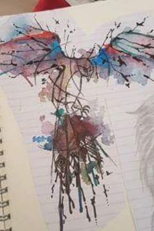 Watercolour bird by me