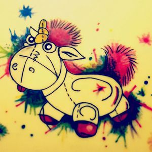 #watercolortattoo  #tattoo #unicorn #color
