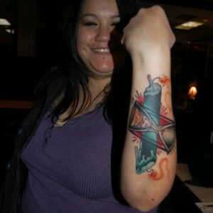 I love pictures OF the people I've worked on. this is another tattooer. she's rad