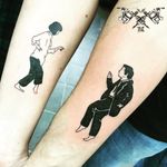 Nice little pulp fiction pieces for Simone and his partner. Different take on couples tattoos. #Pulpfiction #couplestattoos #newtattoo #ink #Inklondon #tattooartist #femaletattooartist #boyswithtattoos #Girlswithtattoos #pulpfictiontattoo #Inklife #Morden #Mordenhallpark #mordenunderground #Mordentube #Tattoo #Simpletattoo #Couple #Love #blackwork #Tattoodesign
