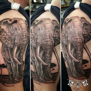 Simon wanted a tribute tattoo and come to us with an epic idea for an elephant piece for his first ever tattoo. He had held out for 46 years without one. Thank you Simon for allowing us to work with you on this piece. Are you thinking of a new tattoo or first tattoo? Do not hesitate to contact the studio regarding prices and availability. Tel: 0203 8374908Email: info@ncproductions.co.uk Or pop in and see us Next Chapter Tattoo 24 Abbotsbury Road Morden SM4 5LQwww.nextchaptertattoo.com#tributetattoo #inkedmag #inkedlife #blackandgreytattoo #Tattoostudio #Morden #Localbusiness #Tattoo #FirstTattoo #tattooArtist #Tattoos #tattoodesign #instatattoo #tatuaje #Tatted #tatuagem #TattooLife #London #TattooLondon #Tattooing #MordenTubeStation