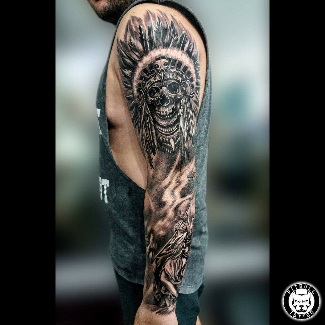 American a sleeve indian tattoo  Balinesia Tattoo Bali  Facebook