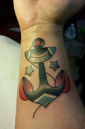 Anchor tattoo on my right forearm 