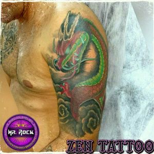Zen Tattoo - Dragão.#dragao #dragon #coverup #coveruptattoo #tattoo #tatuaggio #tatuagem #tatuaje #zentattoo #mrrock #oblogdozen #taqua #taquaritinga #eletricink #everlastcolors #inklovers #inked #instattoo