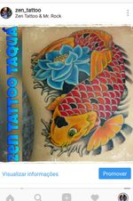 Zen Tattoo - Carpa.#carpa #japanese #japanesefish #oriental #zen #zentattoo #taquaritinga #taqua #inked #ink #eletricink #everlastcolors #tattoo #tatuagem #mrrock #oblogdozen #lotus #flordelotus #lotustattoo #lotusflower  #carp