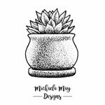 Dotwork succulent! Succulents are one of my favourite plants!