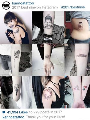 Best nine 2017Thanks for everything and happy new year! 🎁🎄❄Instagram: @karincatattoo #newyear #happy #tattoo #tattoos #tattoodesign #tattooartist #tattooer #tattoostudio #tattoolove #tattooart #istanbul #turkey #dövme #dövmeci #best