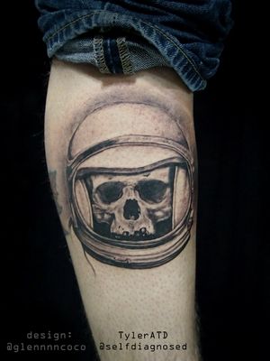 Spaceman skull tattlo