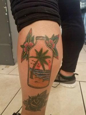 Traditional bottle tattoo 