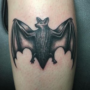 Done by Ty Brennan at Legacy Tattoo CO in Scotia, NY #bat #bacardi 