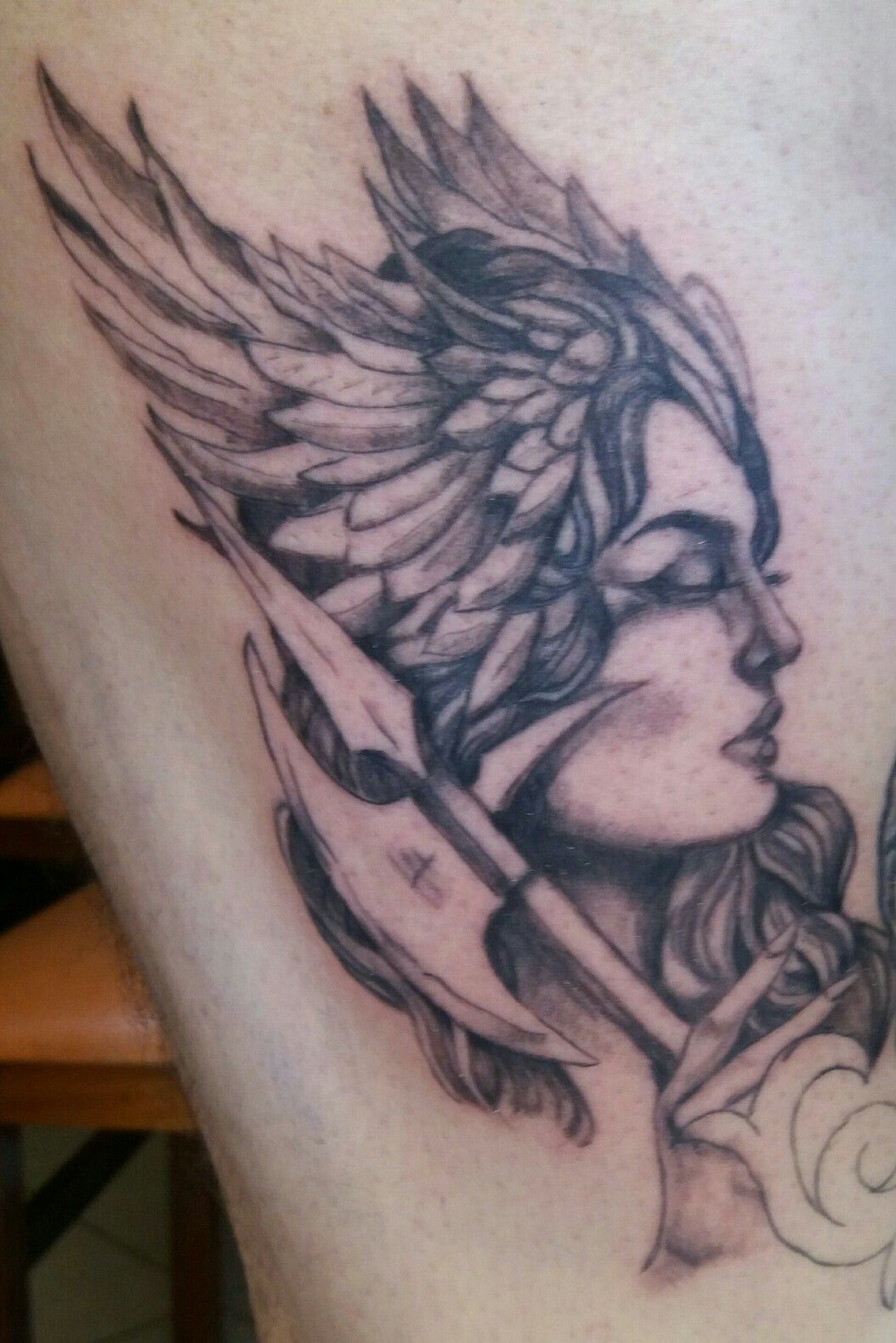 My lower arm tattoo Freya  Fenrir  rTattooDesigns