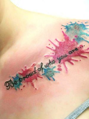 Another friends first tattoo #firsttattoo #watercolor #words #BeProud 