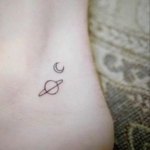 Tattoo uploaded by Selene Facoetti • #moon #star #sun #saturn #space ...