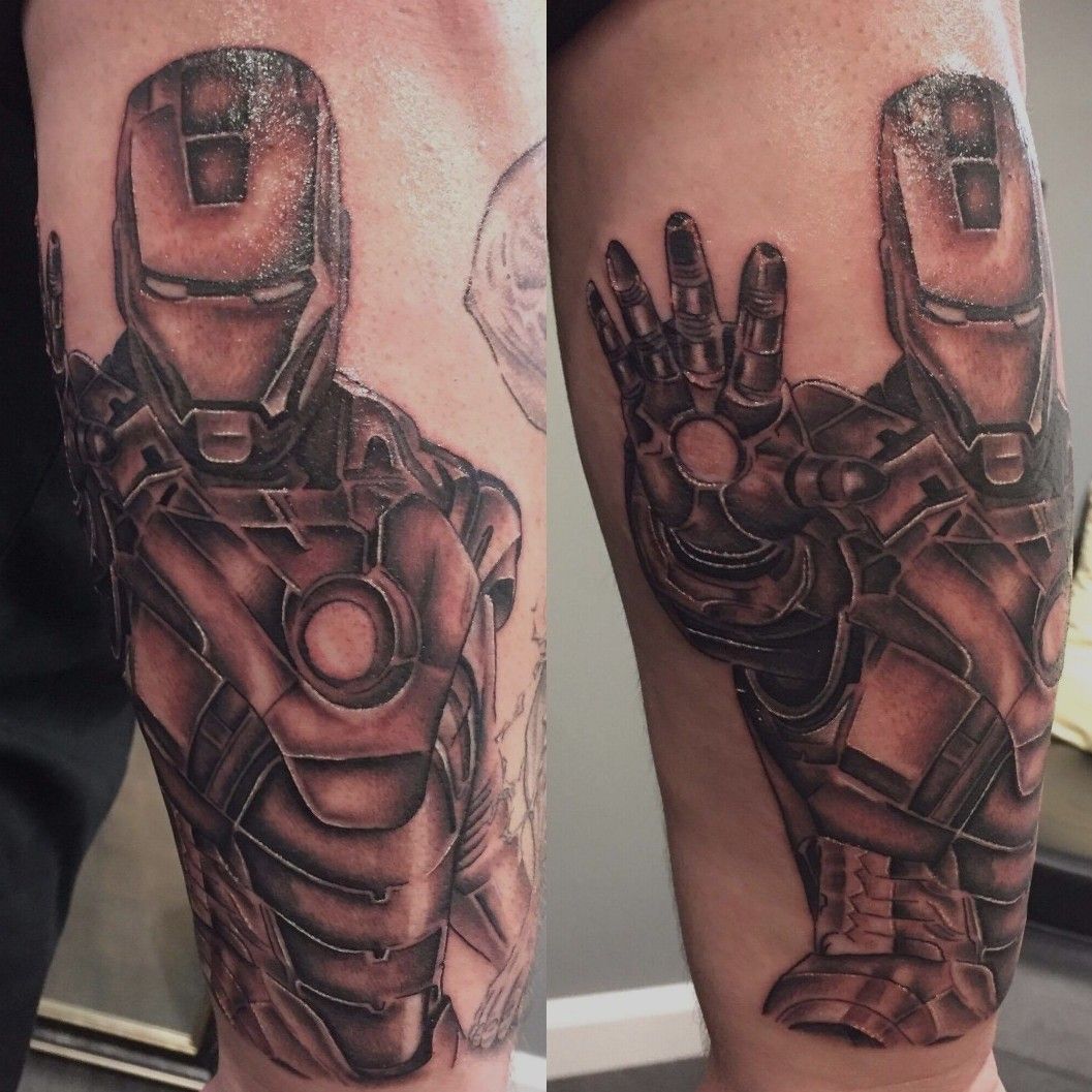Tattoo uploaded by Corey Shayers • IRON MAN Black and Grey. #MarvelTattoo # ironman • Tattoodo
