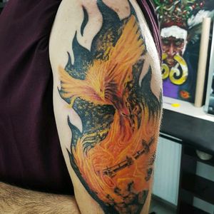 #phoenixtattoo #phoenixsuns #phoenix #tattooed #tattoo #tattoos #armtattoo #coloredtattoo #ink #worldfamousink #cheyenne #noregretstattoo #DAlexanderTattoo