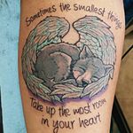 Custom Memorial Piece. Baby Wolf Cub tattoo by Bailie Waters