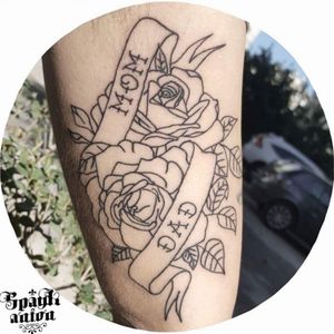 Mom💓Dad#tattoo #tattoos #tattooed #tattoist #art #design #instaart #instagood #sleevetattoo #handtattoo  #tatted #instatattoo #bodyart #amazingink #tattedup #inkedup #sketchtattoo #tattoodesign #rosetattoo #skulltattoo #roseskulltattoo #blxckink #blackandgreytattoo #blackandwhitetattoo #txttoo #tattism #tattrx #inkmag #inkedmag #tattoodrawing