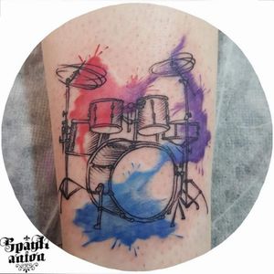Colorful dream of drum#tattoo #tattoos #ink #inked #tatted #instatattoo #bodyart #art #design #instaart #tattooed #tattoist #lineworktattoo #sketchtattoo #watercolortattoo #drumtattoo #musictattoo #amazingink #tattedup #inkedup #blxckink #tattrx #tttism #blackworkers #blacklinetattoo #lineart #worldfamousink #ezpen #ezfilterv2 #linetattoos