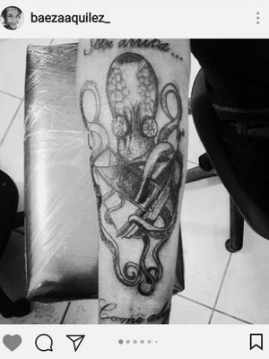 Kraken Tattoo #Ship #20cm #blackworktattoo 