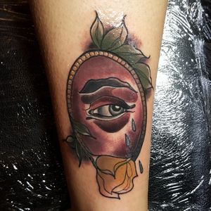 Eye and rose.#neotraditional #neotraditionaltattoo 