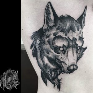 Wolf tattoo #wolftattoo #wolf #blackworktattoo #blackwork #blackandgreytattoo 