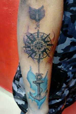 #anchor #compass #watercolor #ArteAdictivo