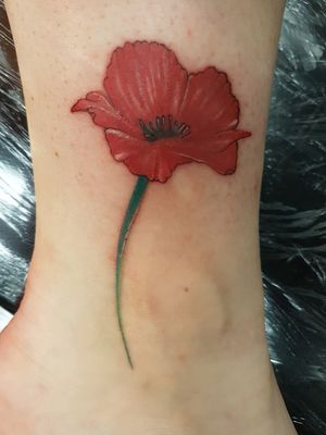 Poppy (fixing tattoo), Abraxas tattoo shop, Paris, France