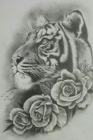 Tiger tattoo design #tigertattoo #tiger #tigerhead #tattooodessa #tattooukraine