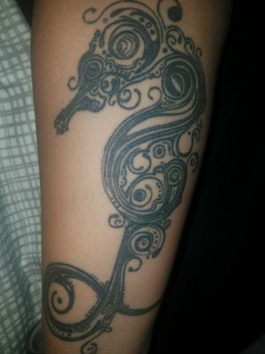 One of my first tattoos#SeahorseTattoos #seahorse 