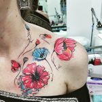 Watercolor flowers ! (Coverup) 🤗🌹🌸💐 #tattoostudio #fkirons #intenzeink #eztattoo #flowers #flowertattoo #poppies #poppy #watercolortattoo #watercolor #tattoos #tattooed #tattoostudio #indigocat #tbilisi #georgia #colorfull #arttattoo #inked #Tattoodo #skinart #coverup #tattooart #tattooartist #ninotattooist #cooltattoos #skinartmag #inkedgirl #inkedmag #beauty 
