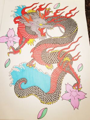 Japanese dragon i drew a few days back