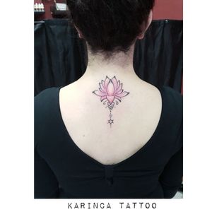 Lotus 🌸Instagram: @karincatattoo #lotus #tattoo #tattoos #tattoodesign #tattooartist #tattooer #tattoostudio #tattoolove #tattooart #istanbul #turkey #dövme #dövmeci #design #back #girl #woman #line #fineline 