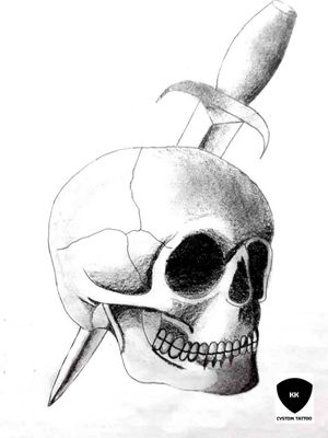 Got a new skull tattoo design Follow me on instagram :custom_tattoo_design 