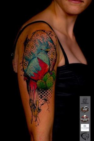 Done by Misterelectrum Jeroen - Resident Artist #tat #tatt #tattoo #tattoos #tattooart #tattooartist #dotwork #dotworktattoo #color #colortattoo #birdtattoo #beautifultattoo #ink #inked #inkedup #inklife #inklovers #amazingink #amazingtattoo  #art #armtattoo #bergenopzoom #netherlands 