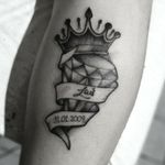 Tattoo do Marcos #blackandgrey #blackwork #dymond #queen #diamante #coroa