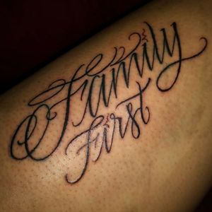 Family first tattoo #thighpiece 