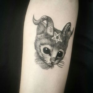 Cat from hell #tattoo #blackandgrey #blackwork #fromhell #catfromhell #rotarymachine 