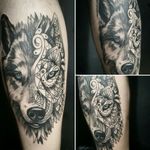 Wolf #tattoo #tatuagem #tatuaje #inked #wolf #realism #realismtattoo #tatuagemrealista #dots #mandalas #mandalatattoo 